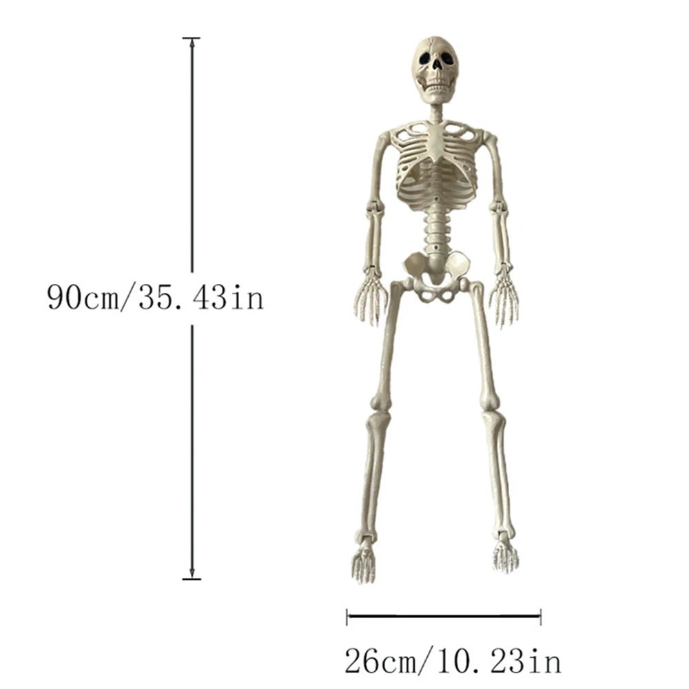 Decorações de Esqueletos Humanos e de Cães para Halloween - Decoração de Halloween Realista e Articulada de 36" para Interiores, Exteriores, Jardins e Cemitérios - Kasa & Pet