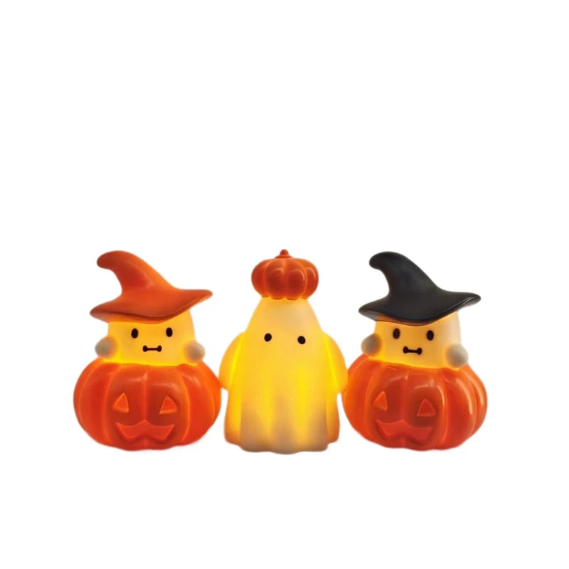 Luz noturna de abóbora e fantasma para o Halloween, ornamento luminoso, decoração criativa, adereço para festa de Halloween, presente de feriado