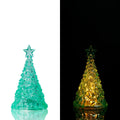 Mini Árvore De Natal Com Luzes LED, Clear Crystal Table Tree Ornamentos, Decorações para o Natal