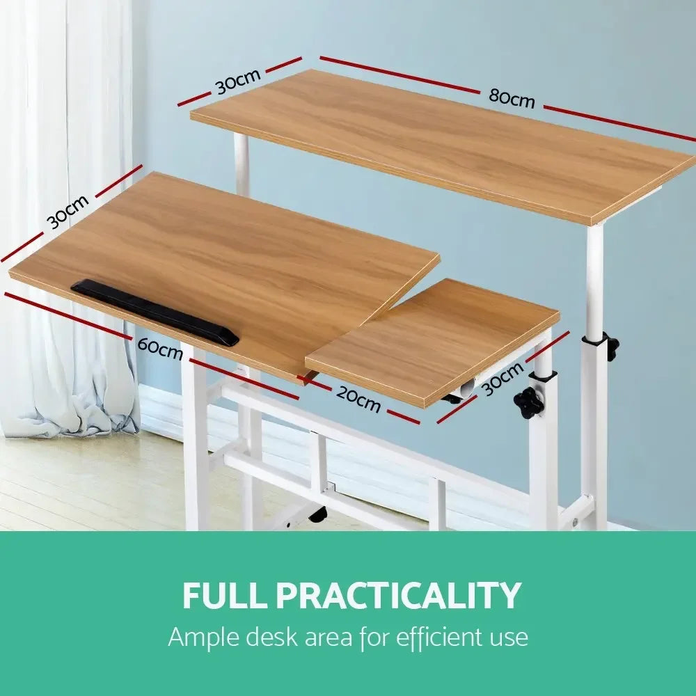Mesa de computador móvel moderna, mesa de escrita elevatória, mesa de pé dobrável, mesa de cabeceira para quarto, mesa pequena individual, durável.