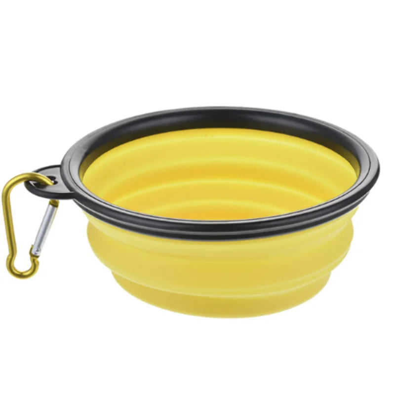 Tigela de comida para animais de estimação portátil tpr durável para gatos e cães silicone dobrável viagem ao ar livre tigela de comida de água para animais de estimação