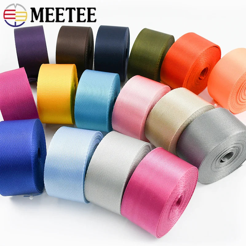 Fita de Nylon de 5M 20/25/32/38/50mm para Alça de Mochila, Coleira de Pet, Cinto de Segurança, Fita Decorativa