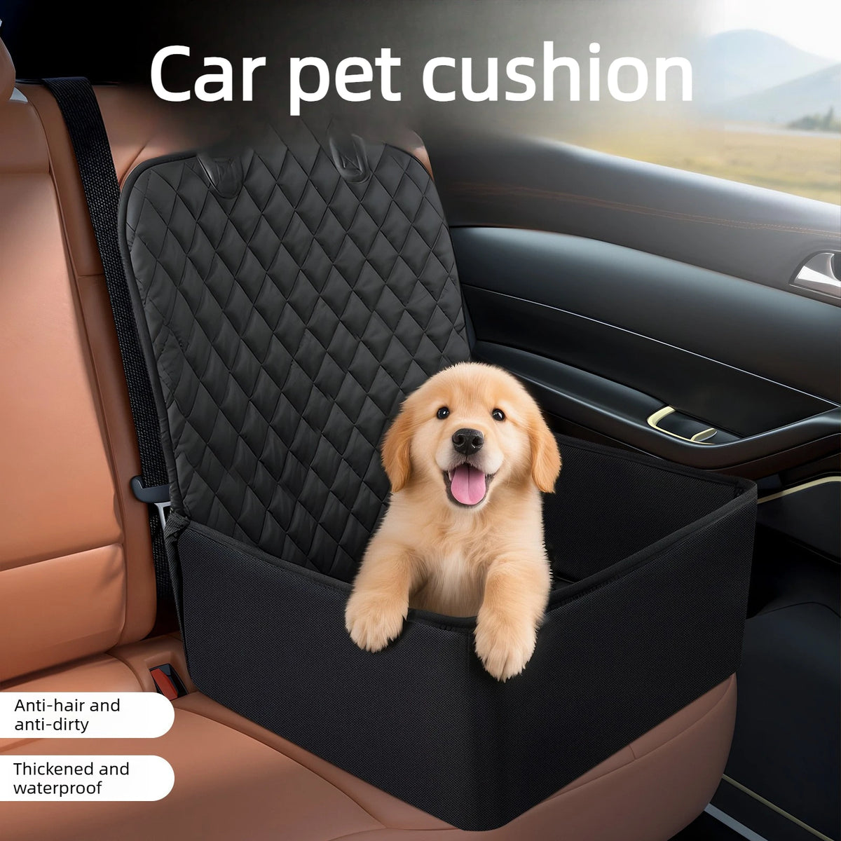 Almofada para Animais de Estimação para Bancos Traseiros de Carro |   Tapete de carro |   À prova d'água e resistente a manchas |   Tapete Dobrável