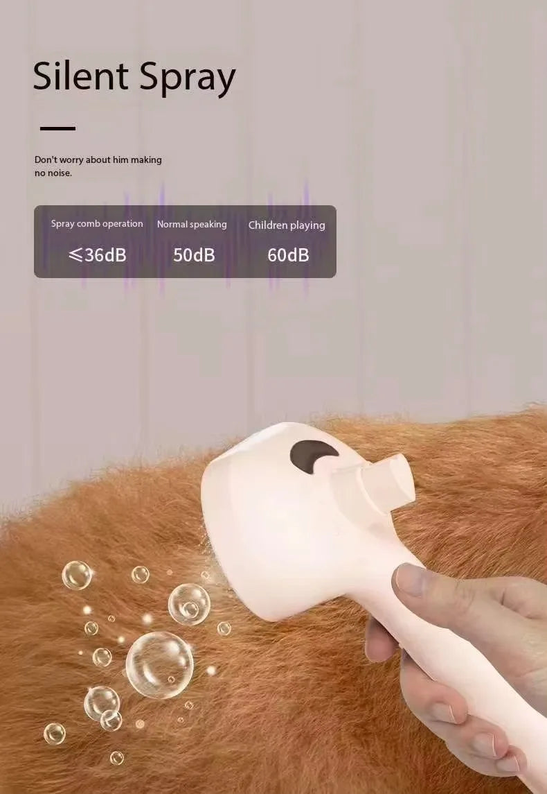 Pet Spray Hair Comb Pet Hair Remover Cleaning Brush Cats Grooming Dog Accessories Tools Dematting Water Mist Humidifier Comb