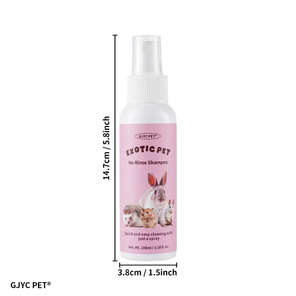 Shampoo para Pets Sem Água para Pequenos Animais, Fórmula Suave Hipoalergênica, Limpeza Profunda e Desodorização