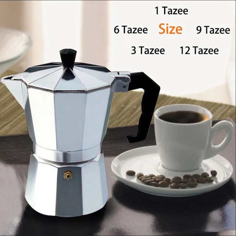 Máquina de café de alumínio mocha pote moka cafeteira octogonal pote de alumínio span