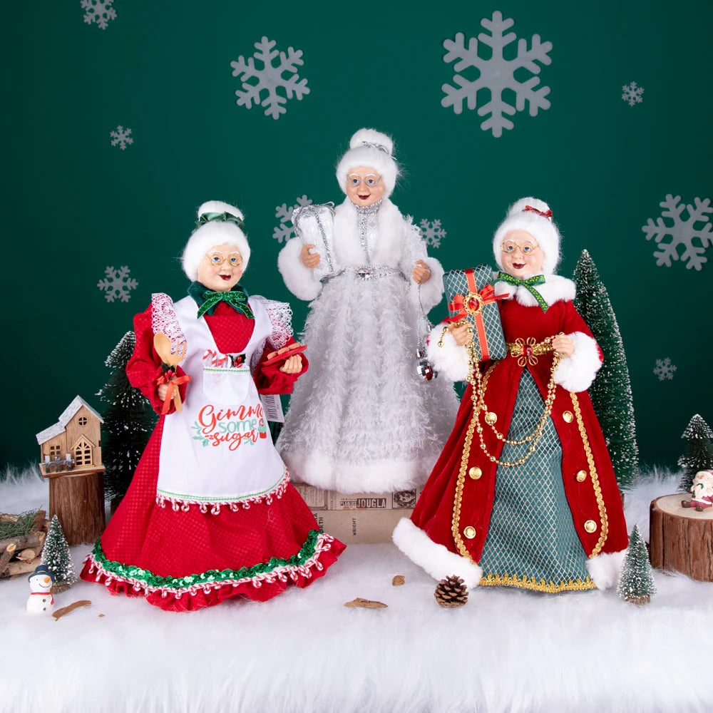 40cm natal anjo boneca estatueta brinquedo colher de árvore ornamentos em pé aniversário natal decorações navidad decoração para casa novedades