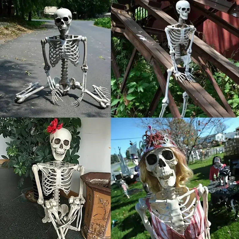 Decoração de Halloween: Esqueleto Humanoide para Casa Assombrada, Quarto, Varanda e Suprimentos DIY para Festas