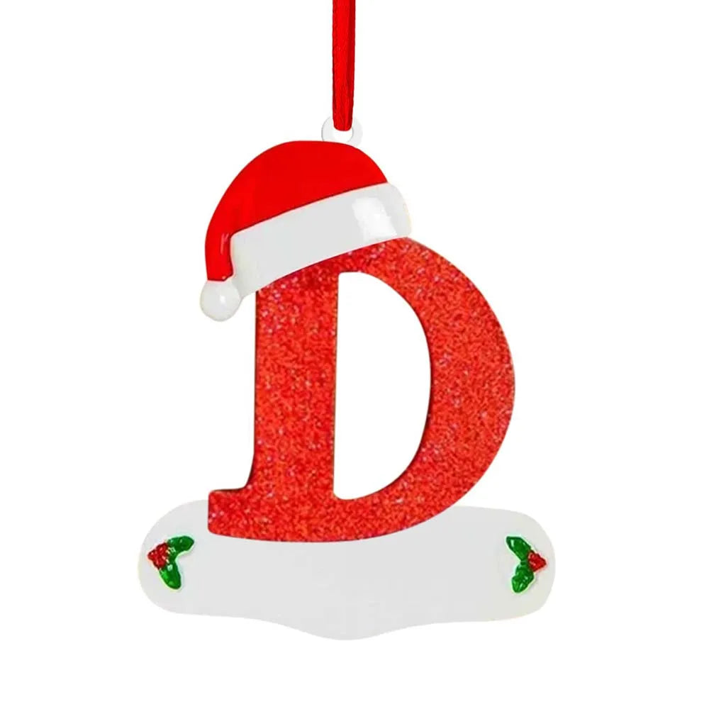 Personalize Decoração De Natal, 26 Letras, Pingente para Árvore De Natal Decor,DIY Nome Ornamento