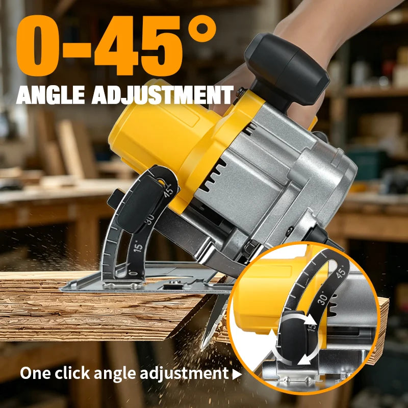 Serra Circular Elétrica Compacta Goddess de 5 Polegadas Sem Escovas, Ferramenta Elétrica para Cortar Madeira e Metal, Compatível com Bateria Dewalt 20V