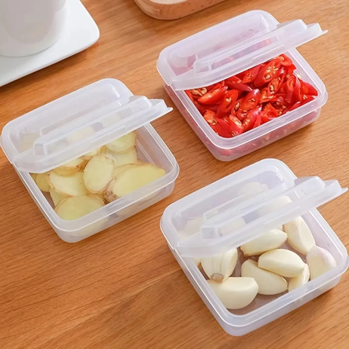 Recipiente de queijo fatiado para geladeira, bloco de manteiga de plástico transparente caixa de armazenamento de fatia de queijo com tampa flip para alimentos de geladeira 1 peça