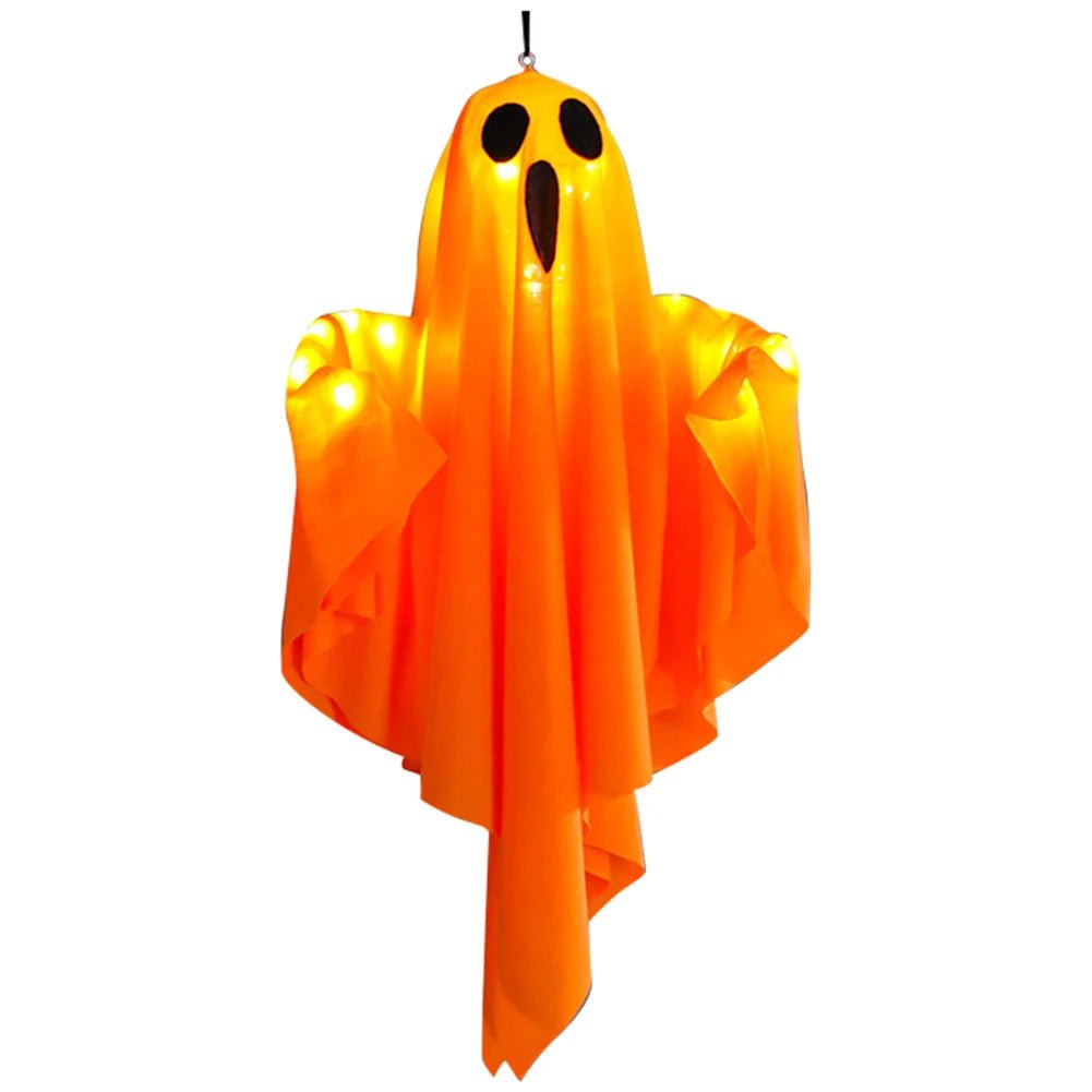 Halloween Glowing White Ghost LED Suspensão Adereços, Horror Horror Adereços, Fairy Light, Interior, Exterior, Casa Assombrada, Decoração de Halloween - Kasa & Pet