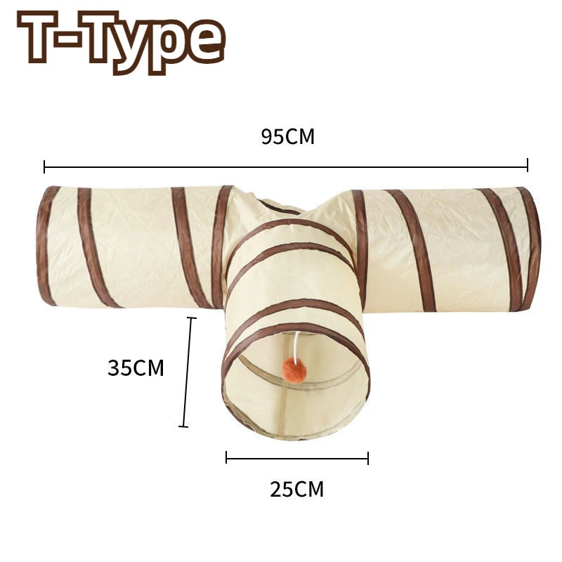 Túnel Dobrável para Gatos, Brinquedo Interativo para Gatos, Filhotes, Cães e Coelhos, para Treinamento e Diversão, Alivia o Tédio.