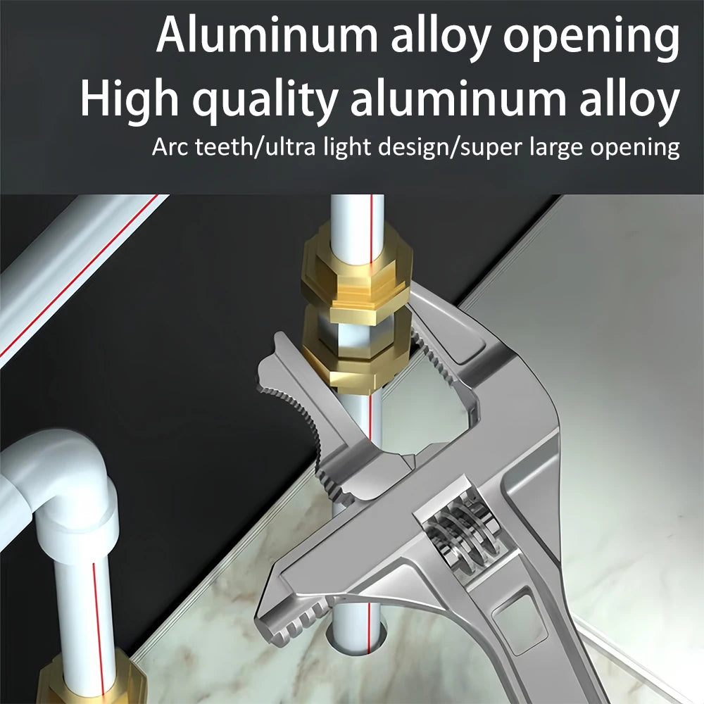 Chave multifuncional grande chave de extremidade aberta universal parafuso de tubulação de água ferramentas de reparo do banheiro