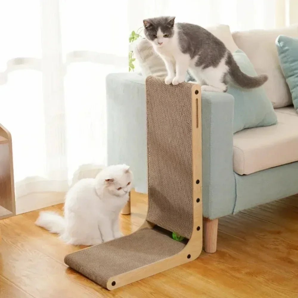 Gato arranhando placa gato brinquedos de madeira resistente ao desgaste e resistente a riscos post gato móveis treinamento moagem garra brinquedos sofá