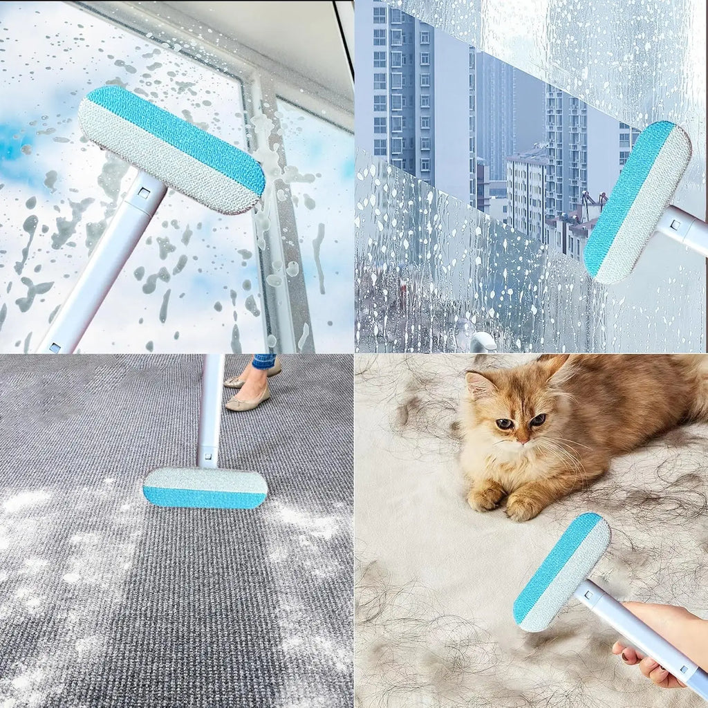 Removedor de Pelos de Animais, Ferramenta Reutilizável Quatro em Um para Remoção de Pelos de Cães e Gatos - Adequado para Sofás, Carpetes e Assentos de Carro