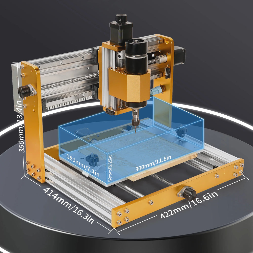 Máquina de fresagem CNC3018PRO, roteador CNC e máquina de gravação com kit de interruptor de limite para uso offline em trabalhos de marcenaria.