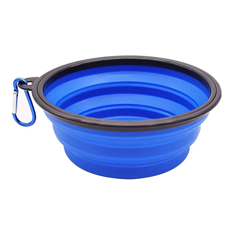 Tigela de comida para animais de estimação portátil tpr durável para gatos e cães silicone dobrável viagem ao ar livre tigela de comida de água para animais de estimação