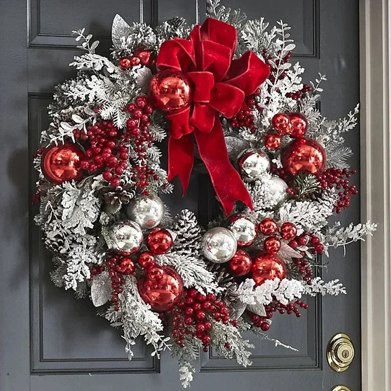 Coroa De Natal Artesanal Pura, Decorações De Árvore De Natal, Decoração De Casa, Feliz Ano Novo, 2024