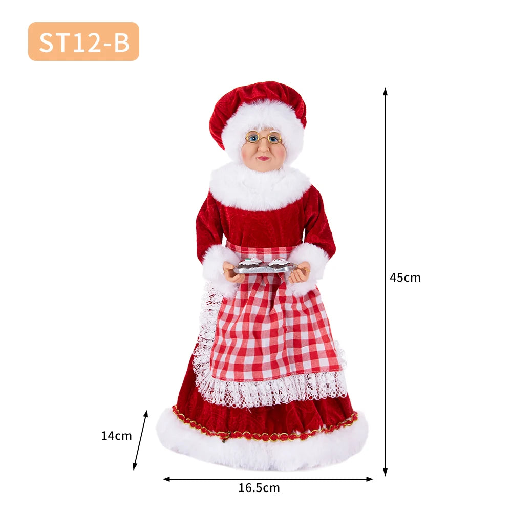 40cm natal anjo boneca estatueta brinquedo colher de árvore ornamentos em pé aniversário natal decorações navidad decoração para casa novedades