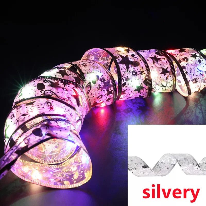 Luzes de Natal em Fita LED, Luzes de Cordão de 1 a 10M, Lâmpada de Fita com Glitter em Forma de Floco de Neve para Decoração de Árvore de Natal e Festas - Kasa & Pet