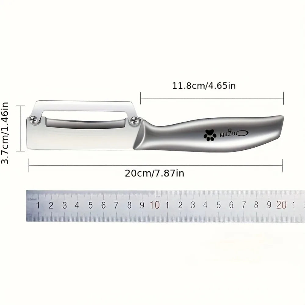 Descascador de Aço Inoxidável (1, 2 ou 3 Peças) - Afiado e Ergonômico para Descascar Rápido, Ideal para Descascar Frutas e Vegetais com Casca Dura como Cana-de-Açúcar