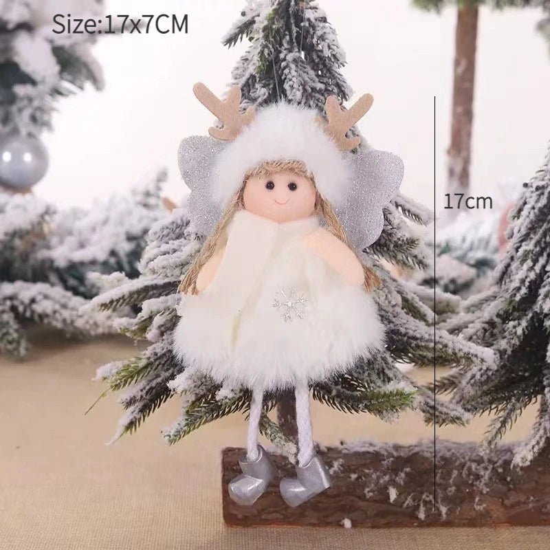 Ano novo 2024 natal anjo bonecas árvore de natal pingente ornamentos navidad 2022 decoração de natal para casa presentes natal noel deco