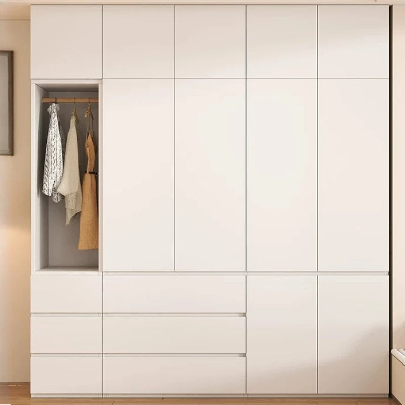 Guarda-roupa Armário com Gavetas e Prateleiras para Organização Doméstica, Armário de Canto Solteiro para Sala de Estar