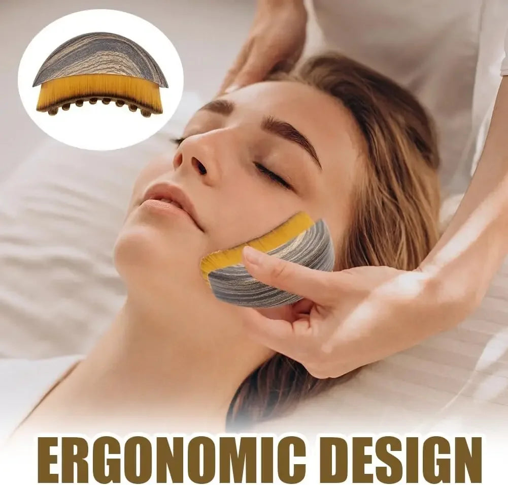 Lymphatic Contour Face Brush, Chin & Jawline Sculpting, Drainage Massager for Face, Ergonomically Designed to Fit The Skin Precisely