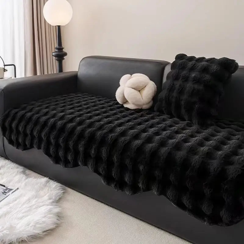 Novo Tapete Estilo Creme para Sala de Estar e Quarto, Tapete de Pelúcia Espesso e Densificado, Manta para Janela Saliente, Sofá, Cama e Cabeceira