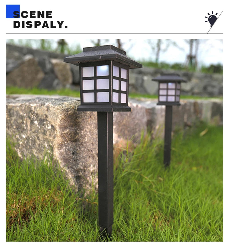 LED Solar Lawn Light para exterior, impermeável Path Light, Jardim e Estrada, Decoração de Pátio, Luminárias de Paisagem, IP65