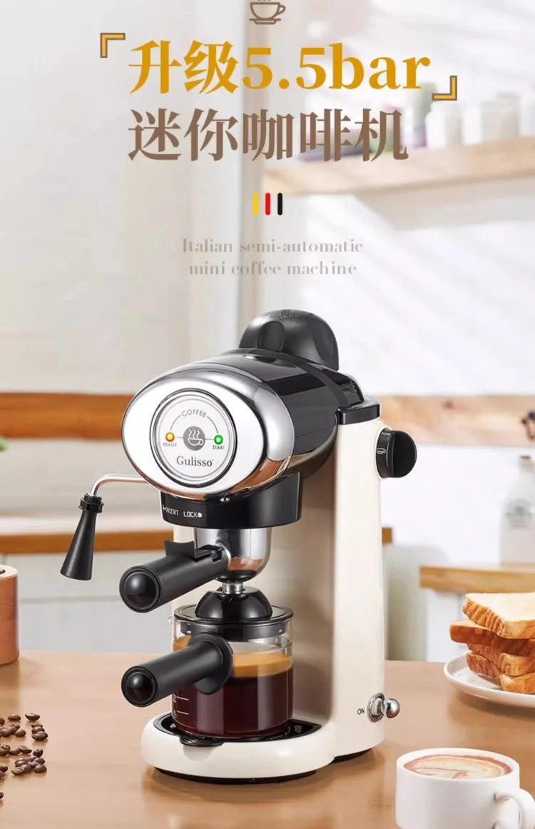 220V Alemão Italiano Semi Auto Máquina de Café Espresso Compacto Home Office Mini American Brewer Tudo em Um BC