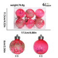 Decoração de Natal, Bola de Natal de 6 cm, Enfeite para Pendurar na Árvore de Natal, Ornamento para Decoração de Casa, Festa, Presente de Ano Novo, Acessório de Natal.
