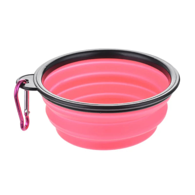 Tigela de comida para animais de estimação portátil tpr durável para gatos e cães silicone dobrável viagem ao ar livre tigela de comida de água para animais de estimação