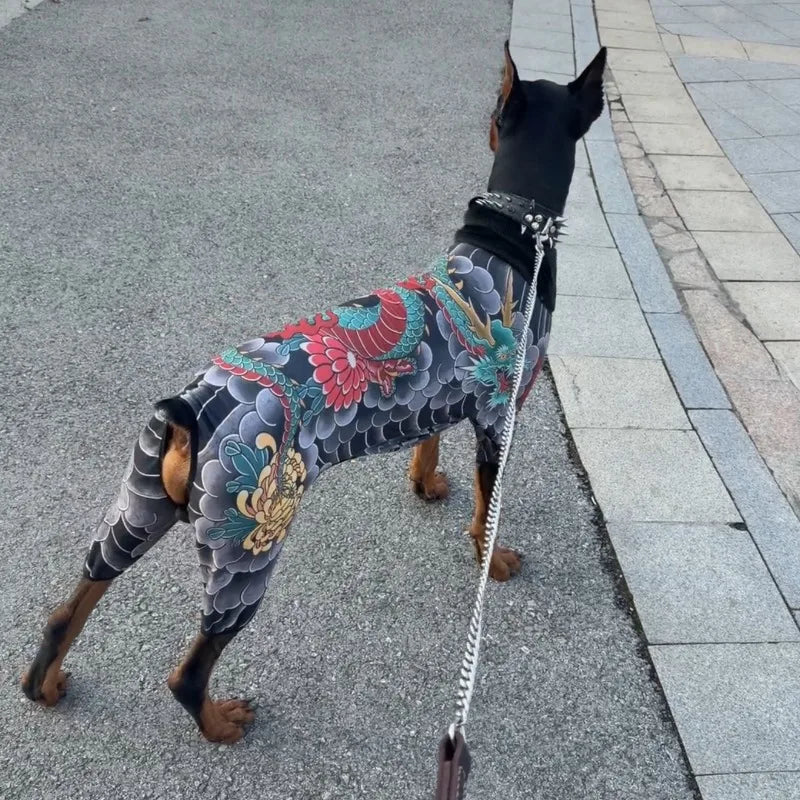 Roupa para Tatuagem de Animais de Estimação, Anti-Queda de Pelo, Roupa Respirável para Animais de Quatro Patas, Roupa Personalizada para Animais de Estimação, Roupa Divertida para Animais de Estimação