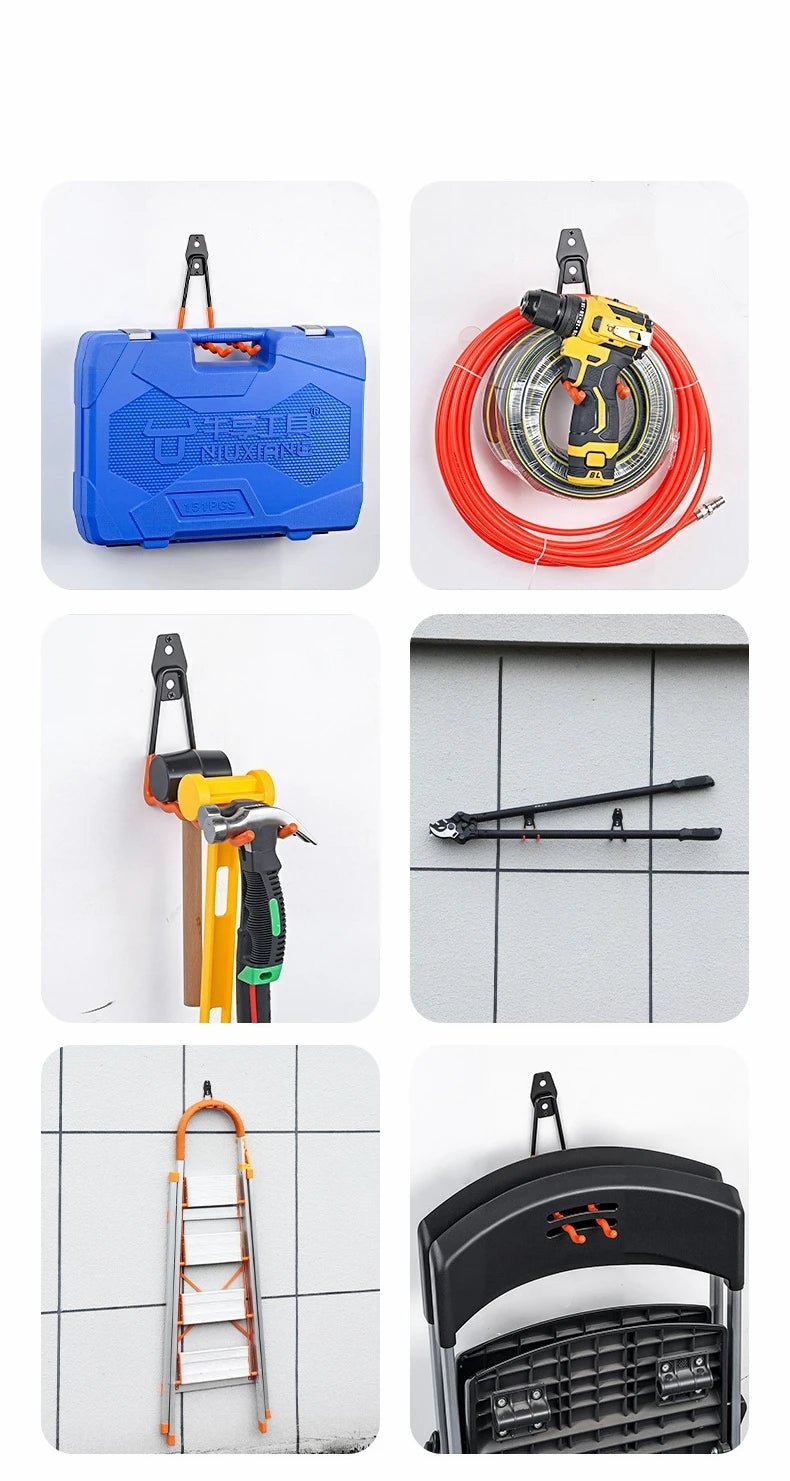 Ganchos utilitários de armazenamento de garagem, organizador de ferramentas de jardim de garagem, ganchos de montagem na parede utilitários pendurados, organizador de armazenamento de ferramentas resistentes - Kasa & Pet