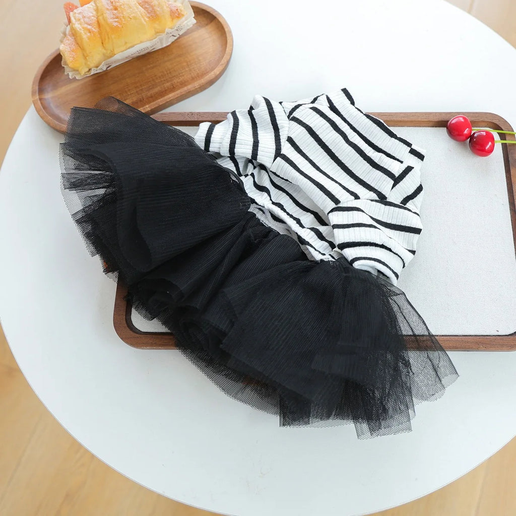 Fantasias de Halloween para Cães: Vestido Elegante para Pets com Saia Tutu – Colete para Cadelas de Outono/Inverno, para Poodles e Raças Pequenas, Gatos