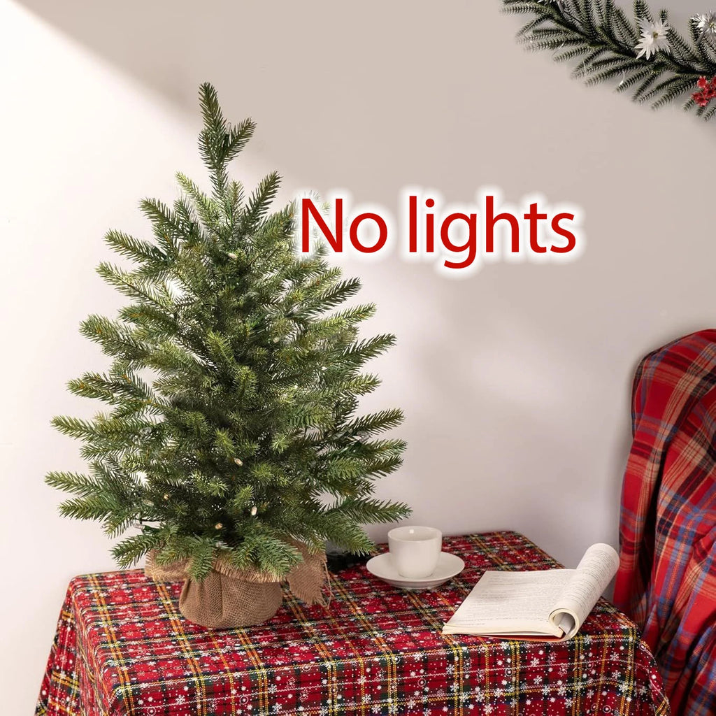 Decoração de árvore de natal 2025 decoração de casa decoração de ano novo pinho de natal embutido led mesa artificial pequena árvore de natal