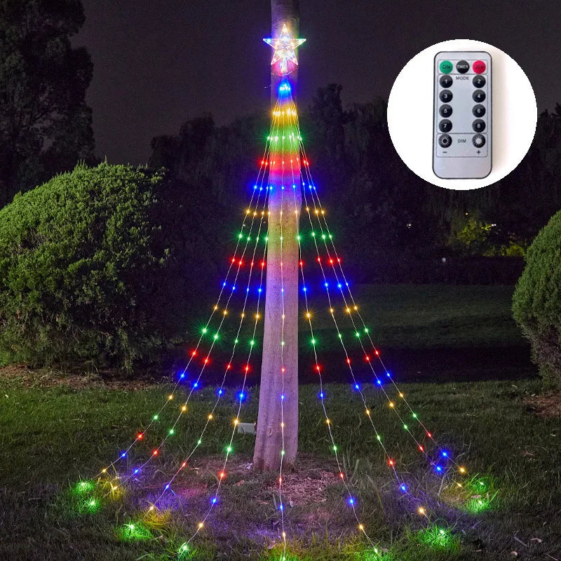 LED Cone Animado Lightshow Árvore De Natal Luz, Jardim Ao Ar Livre String Luzes, Impermeável Home Decorações Do Partido Xmas, 2024