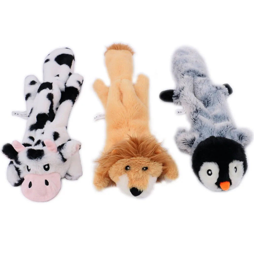 Engraçado animal simulado sem recheio brinquedo do cão com rangidos durável stuffingless pelúcia estridente cão mastigar brinquedo crinkle pet rangido brinquedo