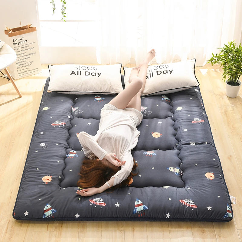 Colchão Tatami Espesso Estilo Japonês, Tapete de Chão Macio, Almofada Dobrável para Descanso em Casa, Acessório para Quarto