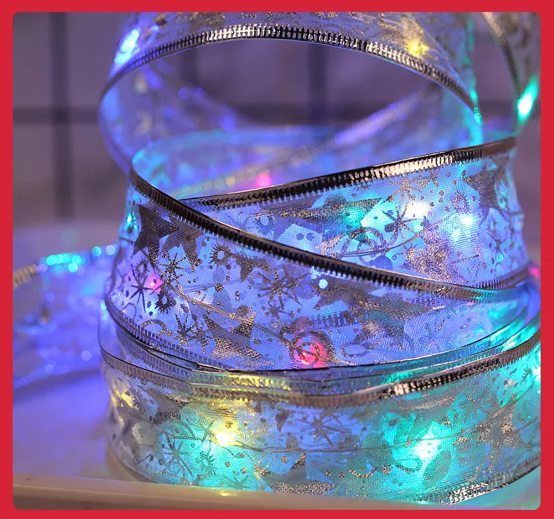 Decoração de natal fita luzes de fadas ornamento da árvore de natal luzes da corda de natal navida natal decoração de ano novo 2025