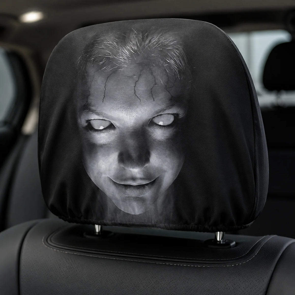 Capas de Apoio de Cabeça para Carro de Halloween: Protetores Divertidos de Desenho Animado para Encosto de Banco Dianteiro - Decoração Automotiva 2026