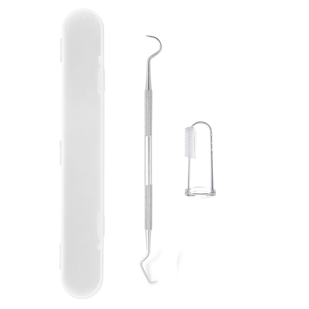 Ferramentas de Limpeza Dental para Animais de Estimação, Escova de Dentes de Silicone com Luva para Dedo, Escova de Dentes para Gatos e Cães, Reutilizável, Kit de Cuidados Orais para Animais de Estimação, Adequado para