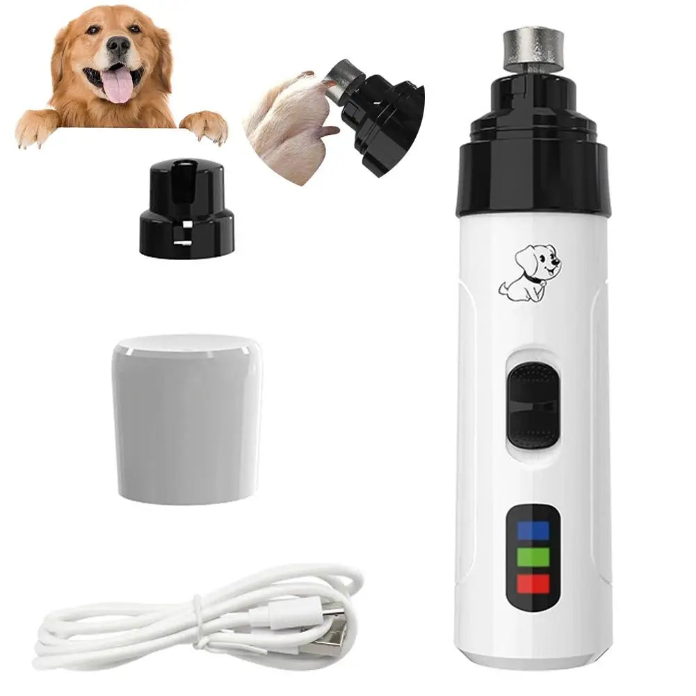 Cão aparador de unhas elétrico moedor de unhas filhote de cachorro gato cortador de unhas profissional pet grooming gadget diamante bit cabeça substituição