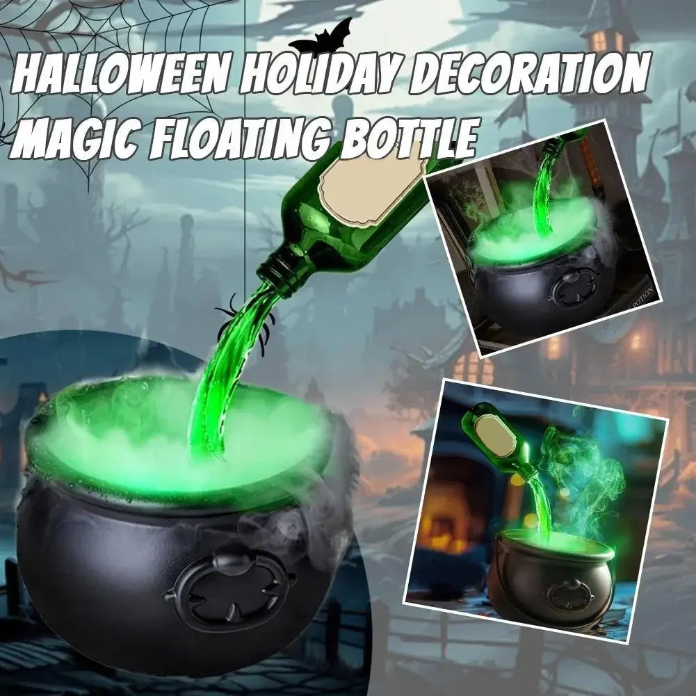 Halloween WitchCauldron com luz LED e névoa Mist Maker Esqueleto Decoração para festa assustadora de Hocus Pocus, casa, festa de Halloween