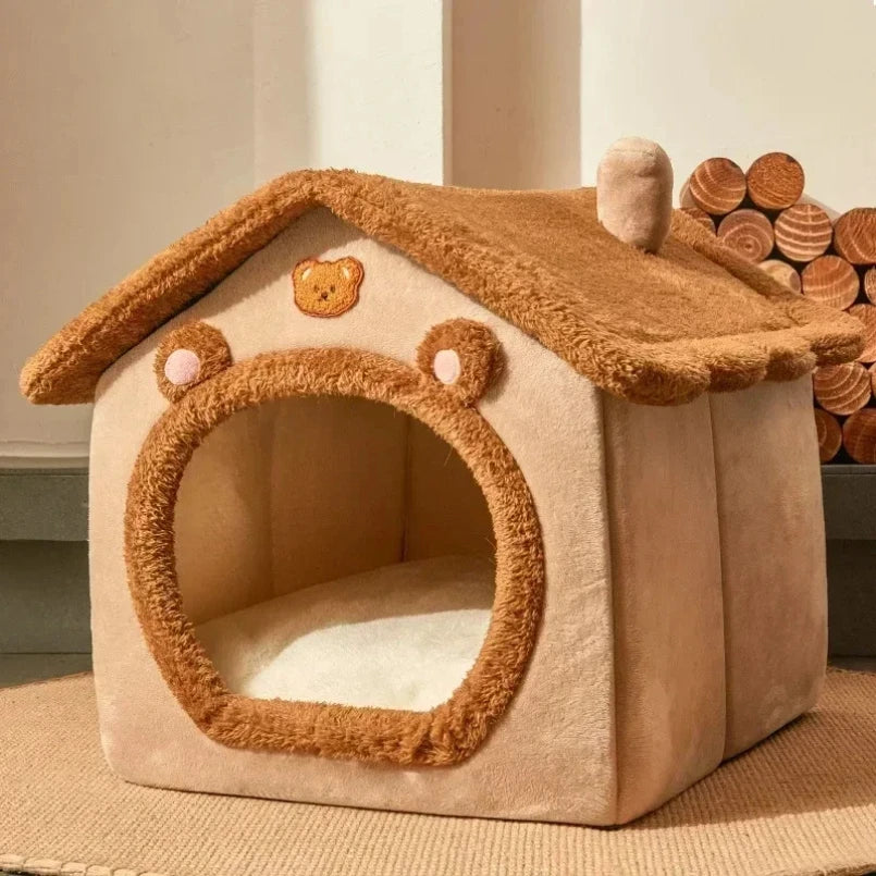 Casas dobráveis para cães e gatos pequenos e médios, colchões, produtos para animais de estimação, cestos para cachorros, canil de inverno Kasa & Pet