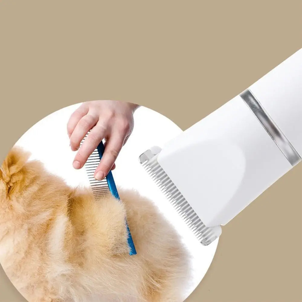 Máquina de Cortar Pelos de Animais Recarregável, Baixo Ruído, Cortador Elétrico Multifuncional, Cortador de Pelos Sem Fio Recarregável por USB