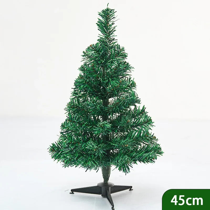 Mini Pinheiro Artificial Decoração, portátil, simples de instalar Presente, Natal Suprimentos, folhas criptografadas Ramos