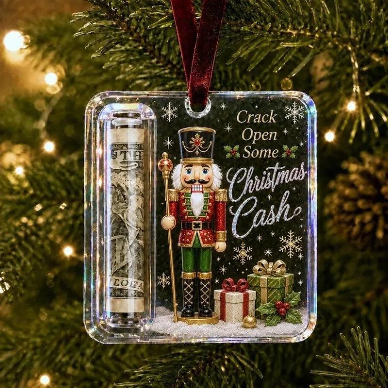 Ornamento de Natal para Presente em Dinheiro: Artesanato em Acrílico, Decorações de Fim de Ano, Presentes para Pessoas
